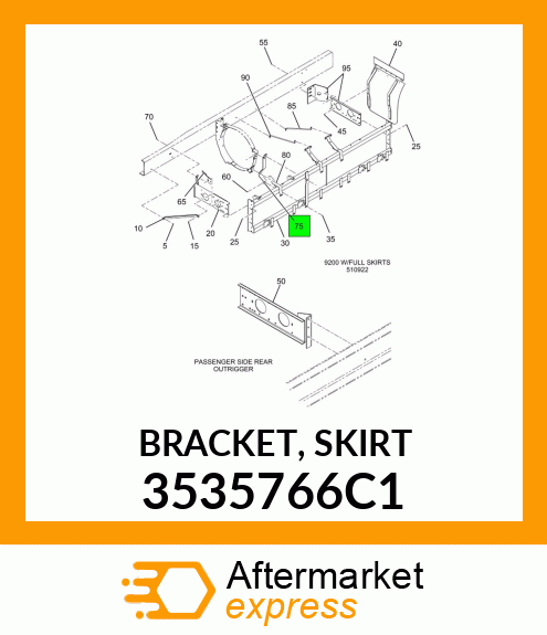 BRACKET, SKIRT 3535766C1