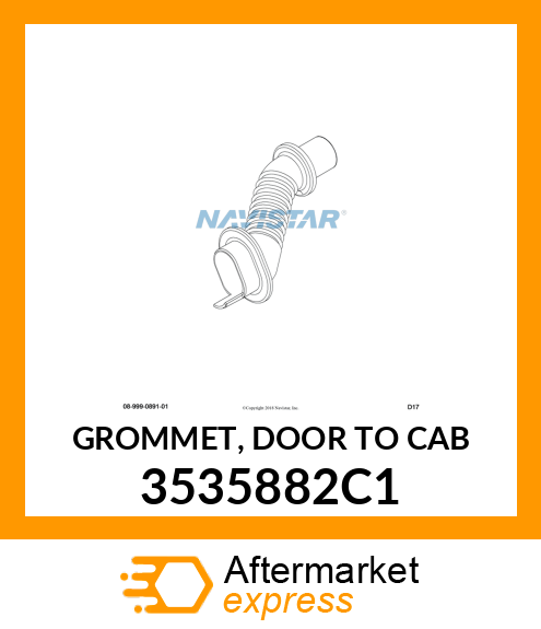 GROMMET, DOOR TO CAB 3535882C1