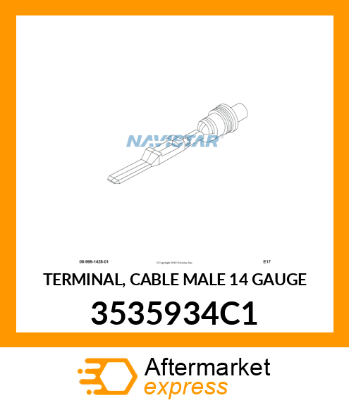 TERMINAL, CABLE MALE 14 GAUGE 3535934C1