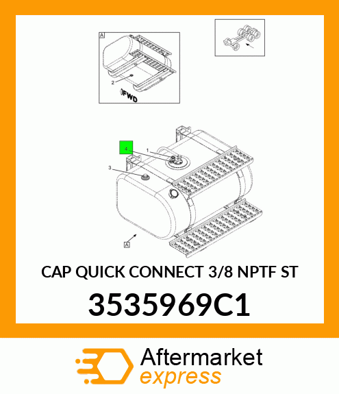 CAP QUICK CONNECT 3/8 NPTF ST 3535969C1