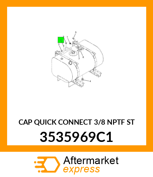 CAP QUICK CONNECT 3/8 NPTF ST 3535969C1