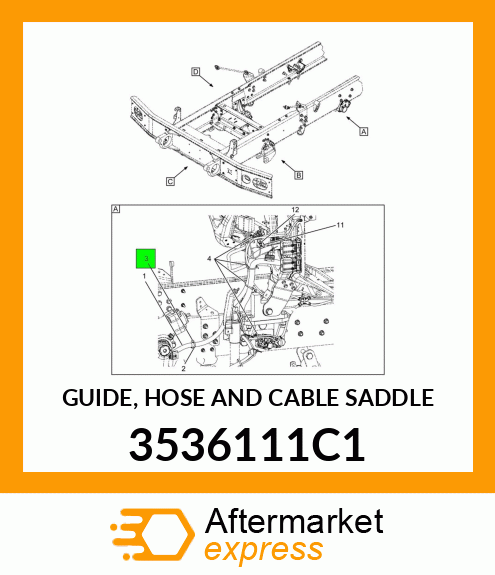 GUIDE, HOSE AND CABLE SADDLE 3536111C1