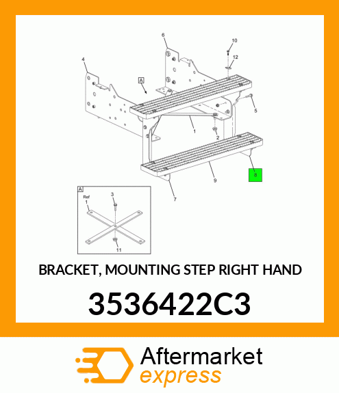 BRACKET, MOUNTING STEP RIGHT HAND 3536422C3
