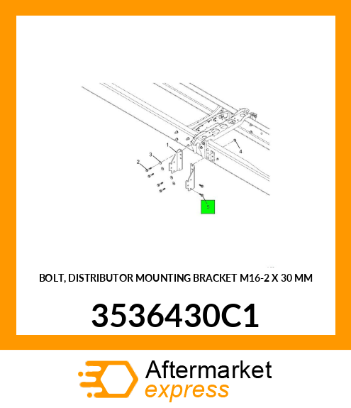 BOLT, DISTRIBUTOR MOUNTING BRACKET M16-2 X 30 MM 3536430C1