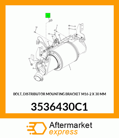BOLT, DISTRIBUTOR MOUNTING BRACKET M16-2 X 30 MM 3536430C1