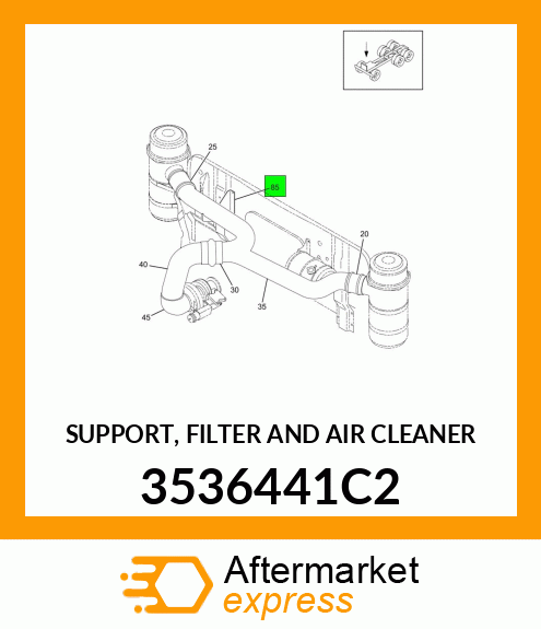 SUPPORT, FILTER AND AIR CLEANER 3536441C2