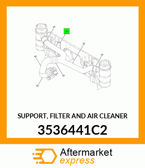 SUPPORT, FILTER AND AIR CLEANER 3536441C2