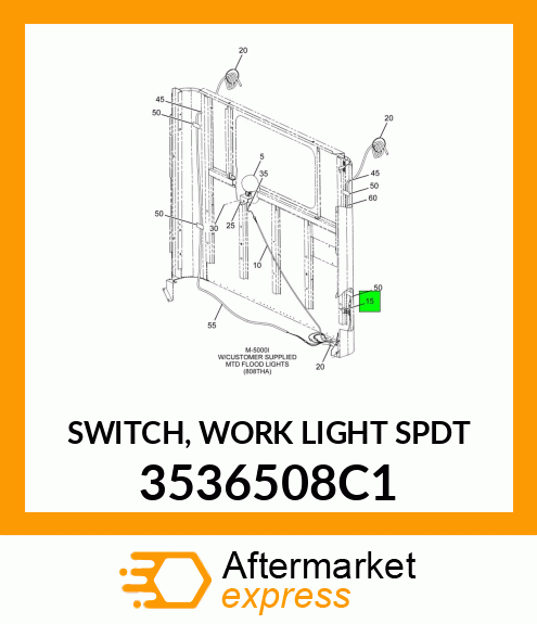 SWITCH, WORK LIGHT SPDT 3536508C1