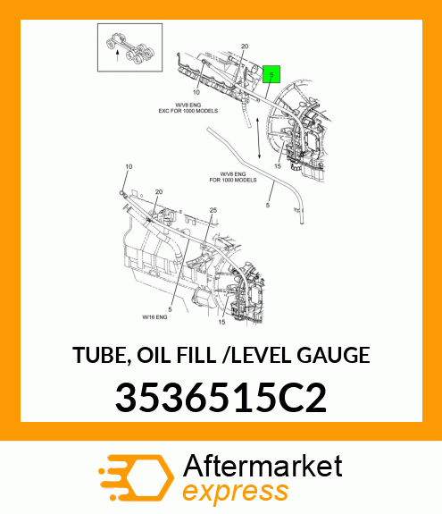 TUBE, OIL FILL /LEVEL GAUGE 3536515C2