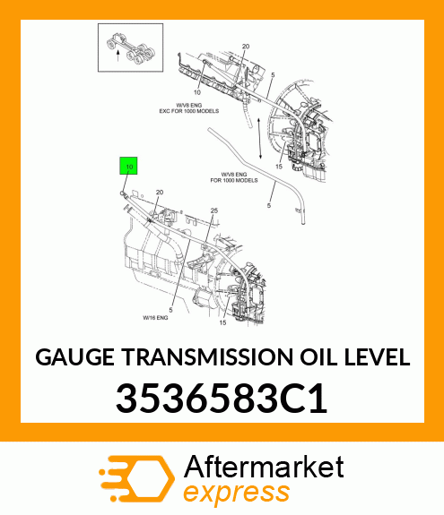 GAUGE TRANSMISSION OIL LEVEL 3536583C1