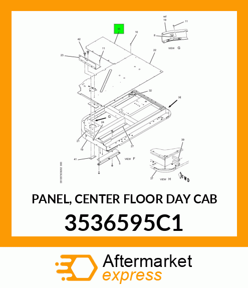 PANEL, CENTER FLOOR DAY CAB 3536595C1