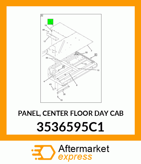 PANEL, CENTER FLOOR DAY CAB 3536595C1