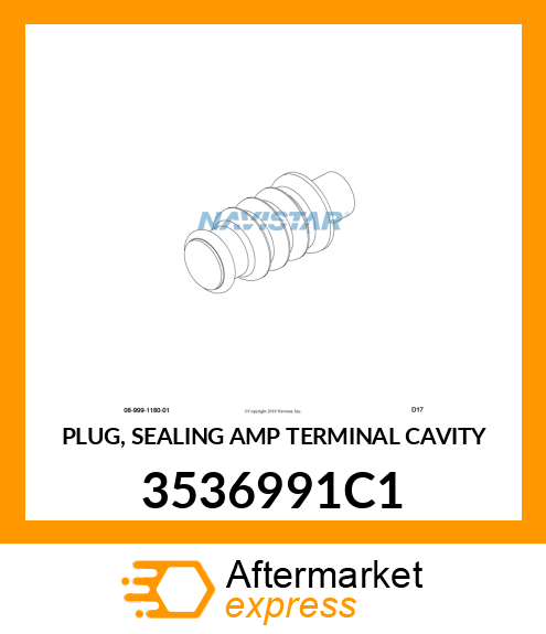 PLUG, SEALING AMP TERMINAL CAVITY 3536991C1