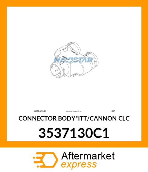 CONNECTOR BODY*ITT/CANNON CLC 3537130C1