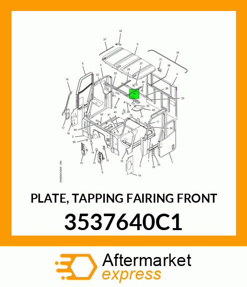 PLATE, TAPPING FAIRING FRONT 3537640C1