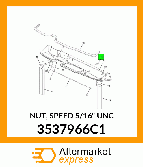 NUT, SPEED 5/16" UNC 3537966C1