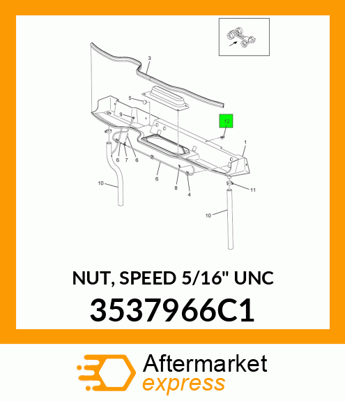 NUT, SPEED 5/16" UNC 3537966C1