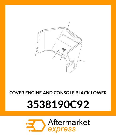 COVER ENGINE AND CONSOLE BLACK LOWER 3538190C92