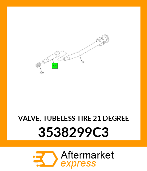 VALVE, TUBELESS TIRE 21 DEGREE 3538299C3