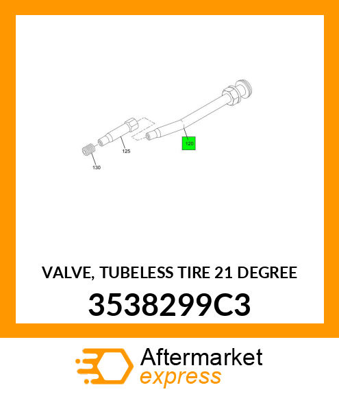 VALVE, TUBELESS TIRE 21 DEGREE 3538299C3