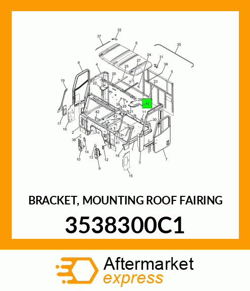 BRACKET, MOUNTING ROOF FAIRING 3538300C1