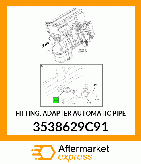 FITTING, ADAPTER AUTOMATIC PIPE 3538629C91