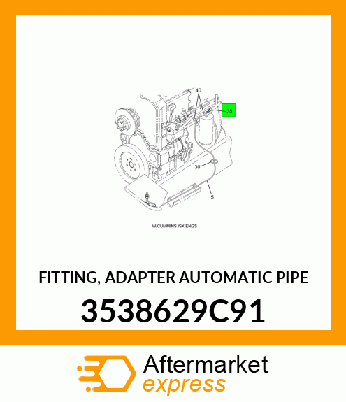 FITTING, ADAPTER AUTOMATIC PIPE 3538629C91