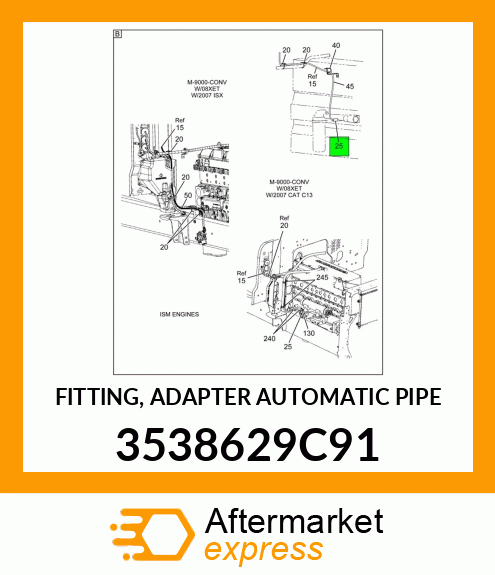 FITTING, ADAPTER AUTOMATIC PIPE 3538629C91