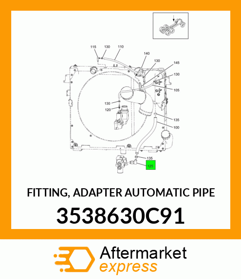 FITTING, ADAPTER AUTOMATIC PIPE 3538630C91
