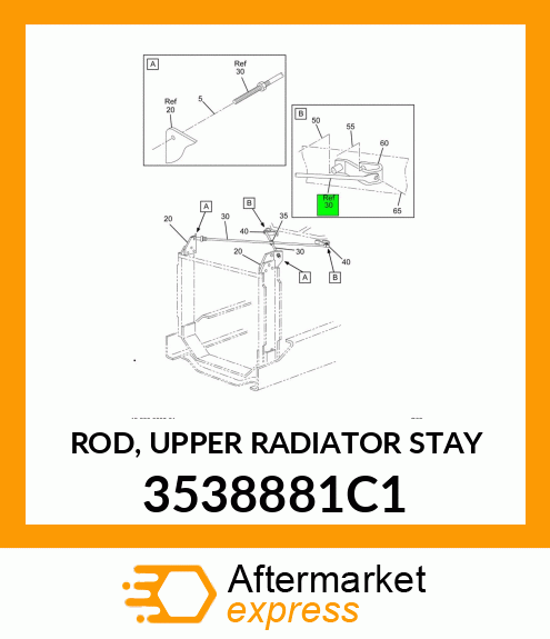 ROD, UPPER RADIATOR STAY 3538881C1