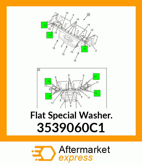 Flat Special Washer. 3539060C1