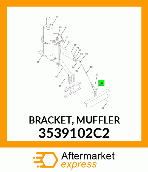 BRACKET, MUFFLER 3539102C2