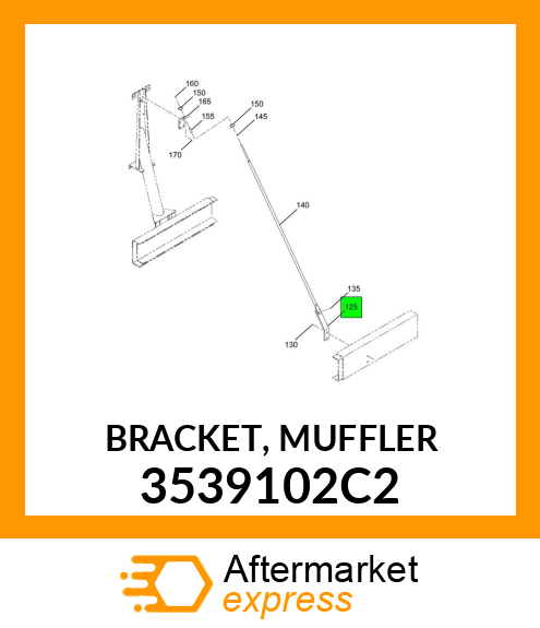 BRACKET, MUFFLER 3539102C2