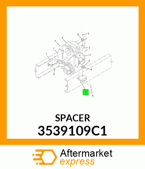 SPACER, SPRING BRACKET FRONT 3539109C1