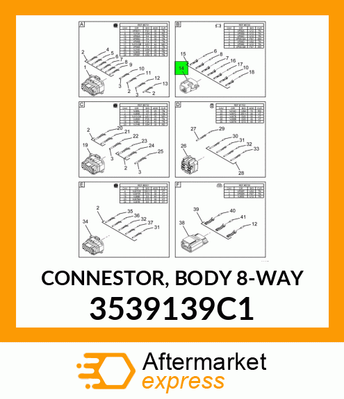 CONNESTOR, BODY 8-WAY 3539139C1