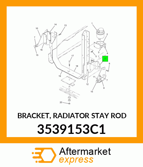 BRACKET, RADIATOR STAY ROD 3539153C1