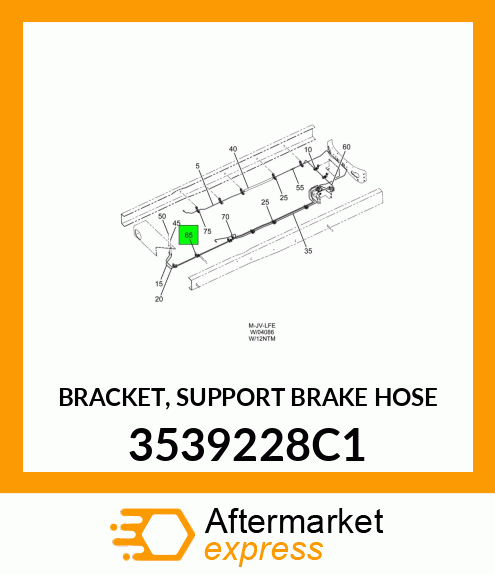 BRACKET, SUPPORT BRAKE HOSE 3539228C1