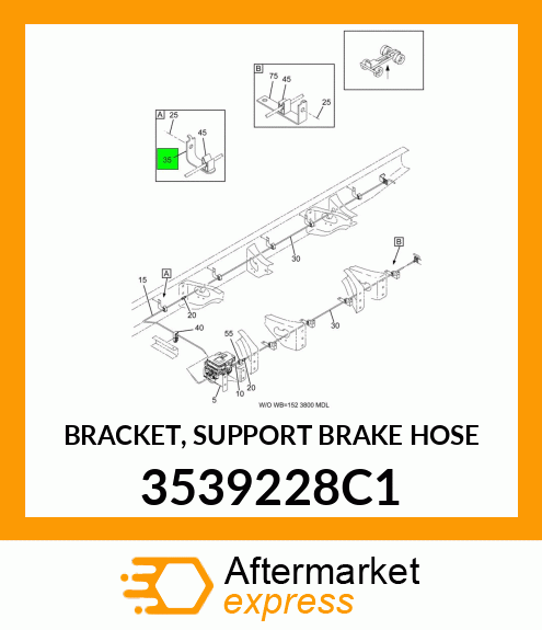 BRACKET, SUPPORT BRAKE HOSE 3539228C1