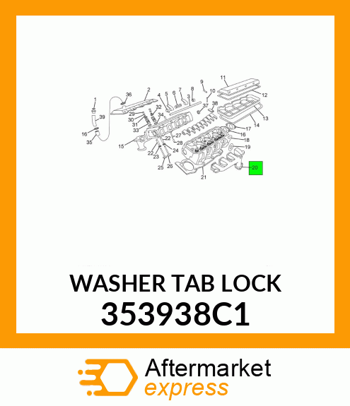 WASHER TAB LOCK 353938C1