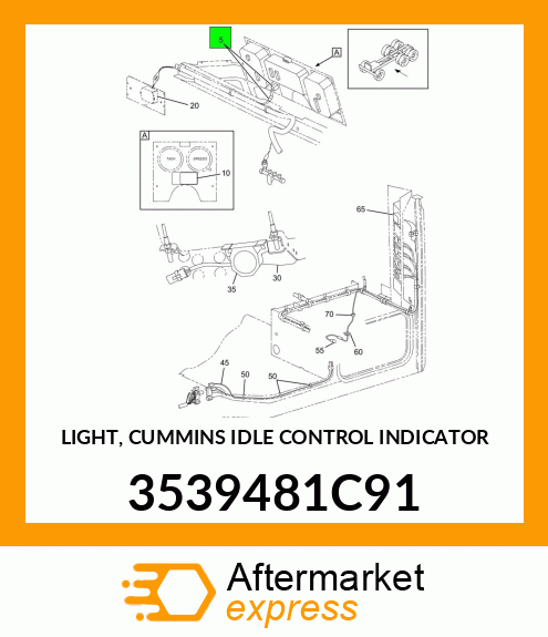 LIGHT, CUMMINS IDLE CONTROL INDICATOR 3539481C91