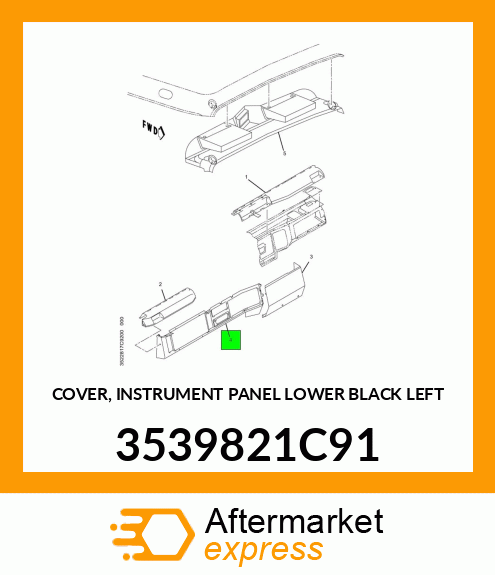 COVER, INSTRUMENT PANEL LOWER BLACK LEFT 3539821C91