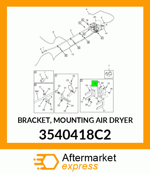 BRACKET, MOUNTING AIR DRYER 3540418C2