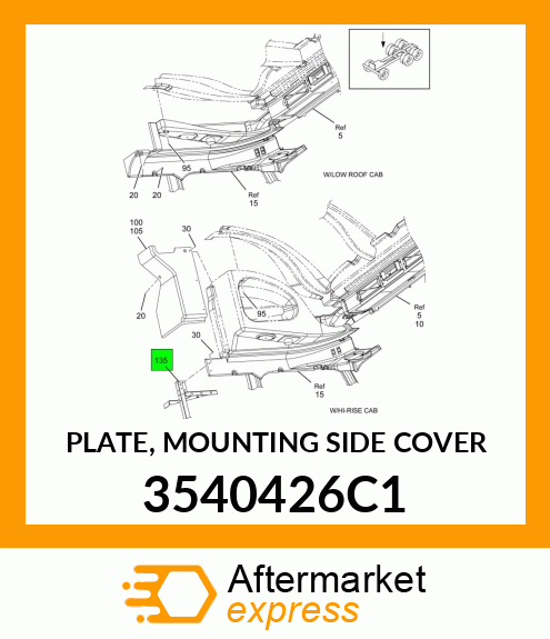 PLATE, MOUNTING SIDE COVER 3540426C1