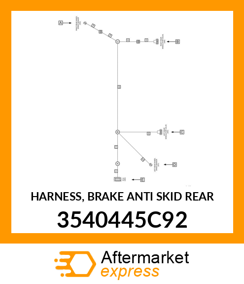 HARNESS, BRAKE ANTI SKID REAR 3540445C92