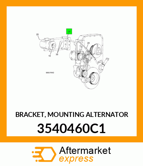 BRACKET, MOUNTING ALTERNATOR 3540460C1