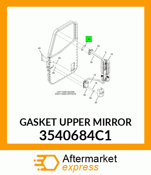 GASKET UPPER MIRROR 3540684C1