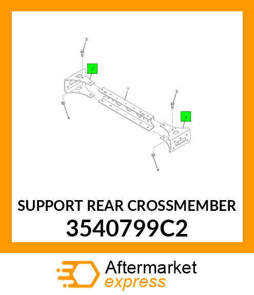 SUPPORT REAR CROSSMEMBER 3540799C2