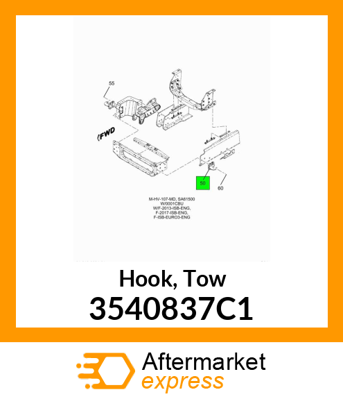 Hook, Tow 3540837C1