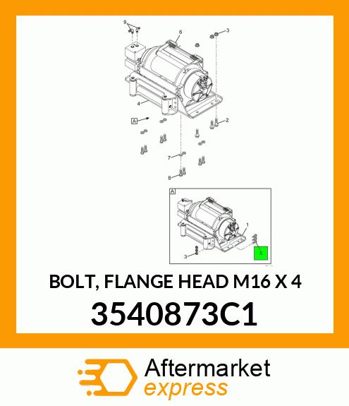 BOLT, FLANGE HEAD M16 X 4 3540873C1