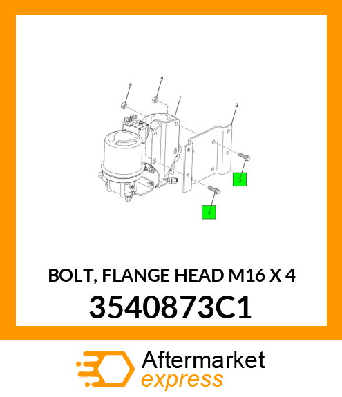 BOLT, FLANGE HEAD M16 X 4 3540873C1